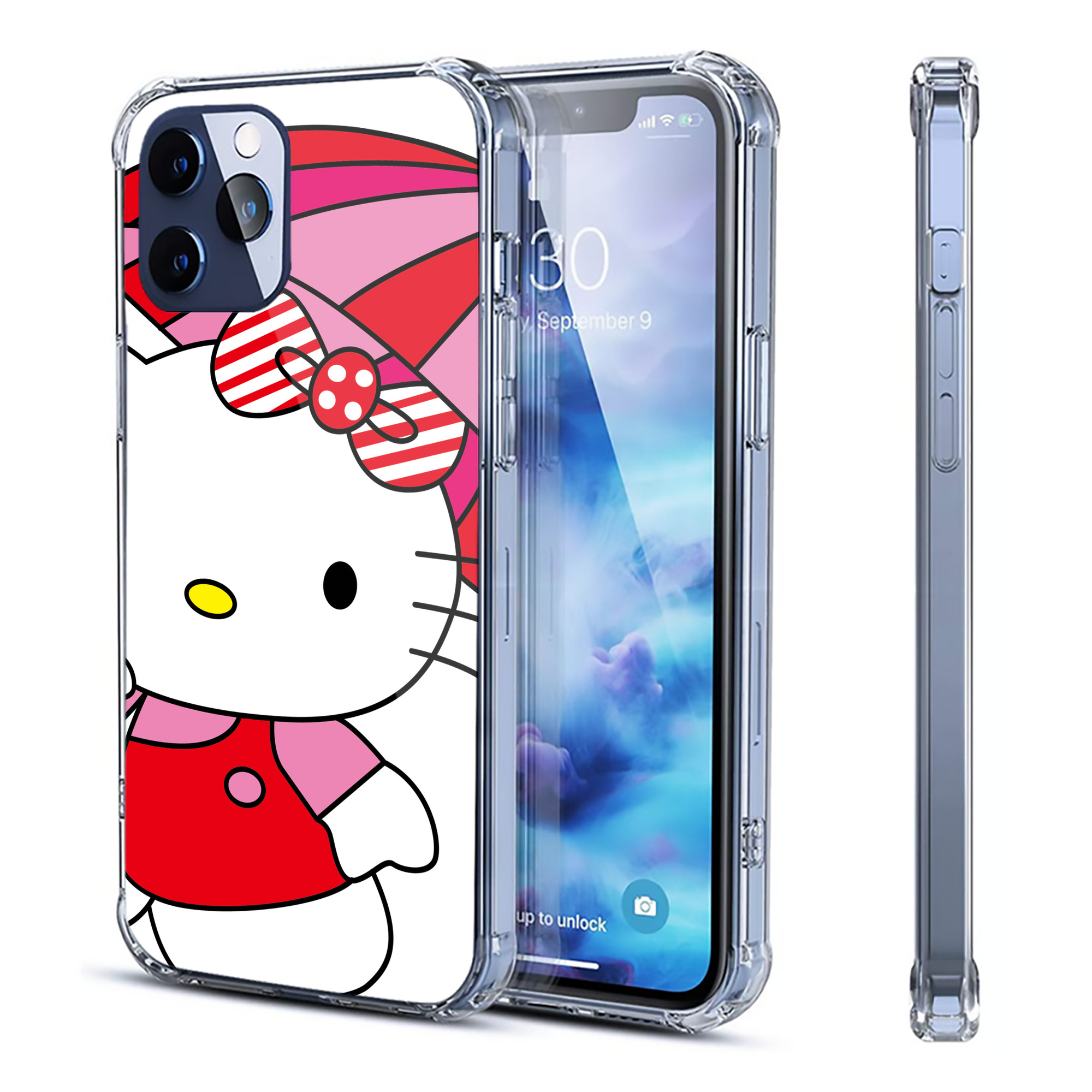 （画像用） Hello Kitty ハローキティ 【iPhone 12シリーズ対応】透明スマホケース（クリアソフトケース）